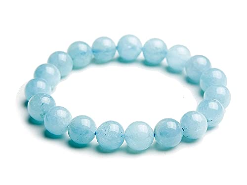 Soothing Bracelet - Natural Aquamarine bracelet - Bring Positive Energy - Peace - Youthfulness Bracelet - Crystal Stone Bracelet for Everlasting Joy