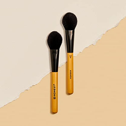 Honest Beauty Powder Brush | Even Blending for Loose + Pressed Powders | Renewable Bamboo, Synthetic Bristles | Cruelty Free