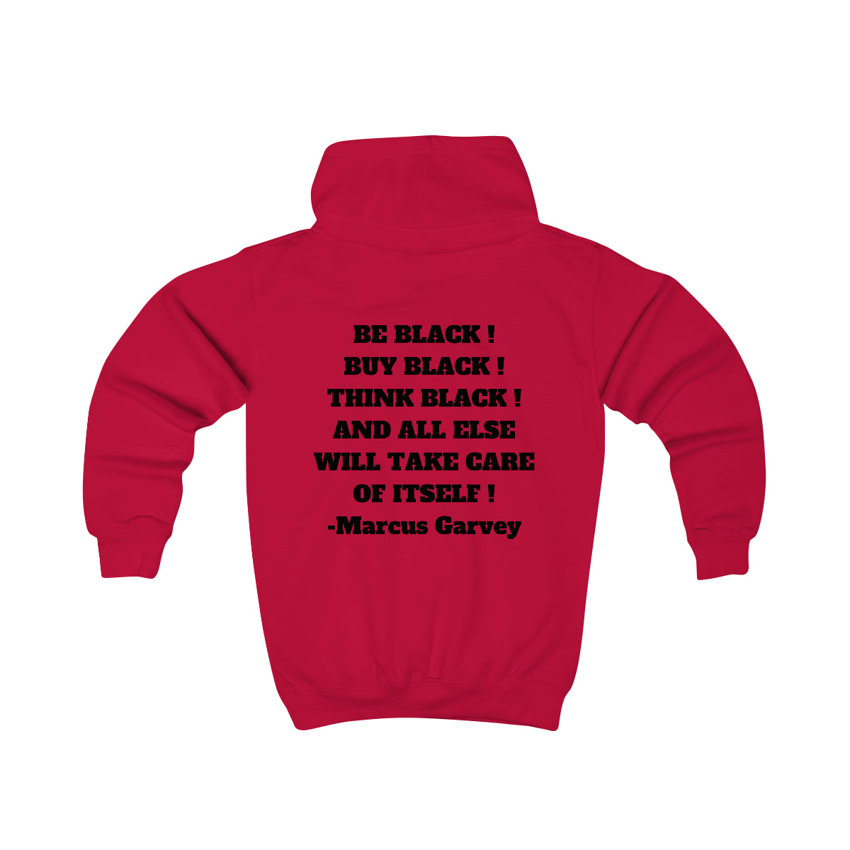BE BLACK! BUY BLACK! THINK BLACK! Unisex Kids Hoodie by SobG Designs