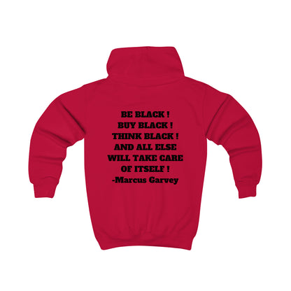 BE BLACK! BUY BLACK! THINK BLACK! Unisex Kids Hoodie by SobG Designs