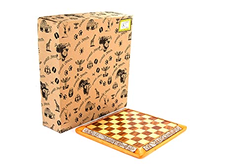 Kumbula i Africa Mini Tribal Chess Set. Hand-Painted African Chess Set Made from Wood and Polystone. Manufactured in South African by Local Artists