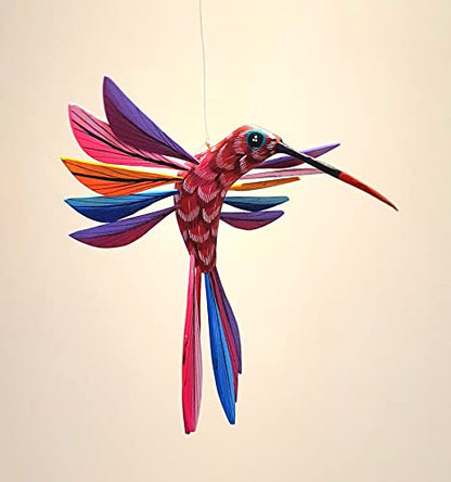 ALKIMIA INC Mexican Alebrije Hummingbird Wood Carving Handcrafted Sculpture (Standard)