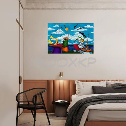 African American Painter Jonathan Green Creative Oil Painting Art Poster (5) Canvas Poster Wall Art Decor Print Picture Paintings for Living Room Bedroom Decoration Unframe-style 36x24inch(90x60cm)