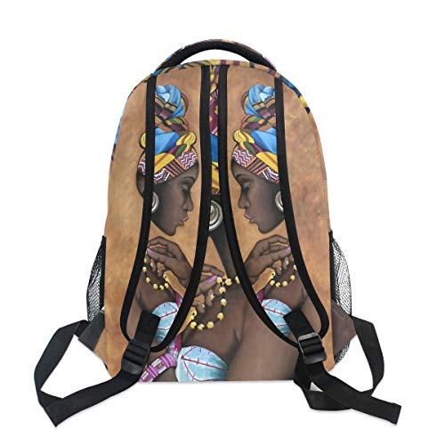 ALAZA Afro African American Woman Large Backpack for Women Girls Personalized Laptop iPad Tablet Travel School Bag with Multiple Pockets