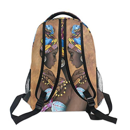 ALAZA Afro African American Woman Large Backpack for Women Girls Personalized Laptop iPad Tablet Travel School Bag with Multiple Pockets