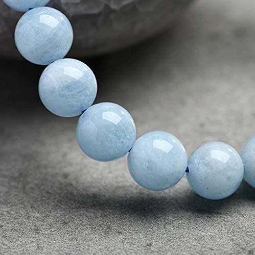 Soothing Bracelet - Natural Aquamarine bracelet - Bring Positive Energy - Peace - Youthfulness Bracelet - Crystal Stone Bracelet for Everlasting Joy