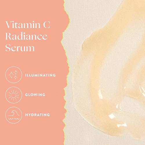 Honest Beauty Vitamin C Radiance Brightening Serum | Improves Skin Tone + Complexion | Vitamin C, Pearl, Hyaluronic Acid | EWG Verified + Cruelty Free | 1 fl oz