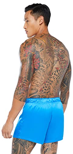 Savage X, Men's Satin Boxers, French Blue, M