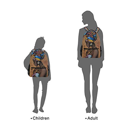 ALAZA Afro African American Woman Large Backpack for Women Girls Personalized Laptop iPad Tablet Travel School Bag with Multiple Pockets