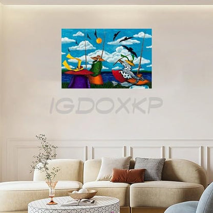 African American Painter Jonathan Green Creative Oil Painting Art Poster (5) Canvas Poster Wall Art Decor Print Picture Paintings for Living Room Bedroom Decoration Unframe-style 36x24inch(90x60cm)