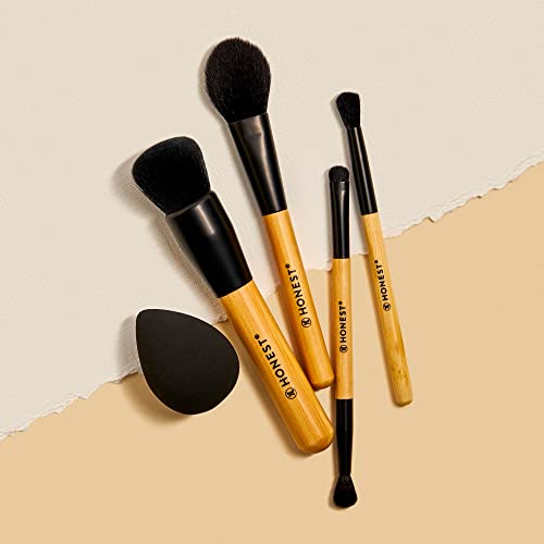 Honest Beauty Powder Brush | Even Blending for Loose + Pressed Powders | Renewable Bamboo, Synthetic Bristles | Cruelty Free