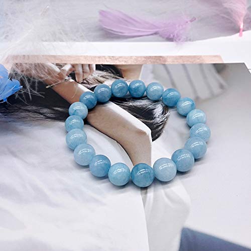 Soothing Bracelet - Natural Aquamarine bracelet - Bring Positive Energy - Peace - Youthfulness Bracelet - Crystal Stone Bracelet for Everlasting Joy