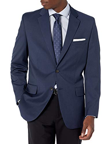 Haggar Men's Stretch Classic Fit 2-Button Center Vent Suit Separate Coat, Navy, 42 x R