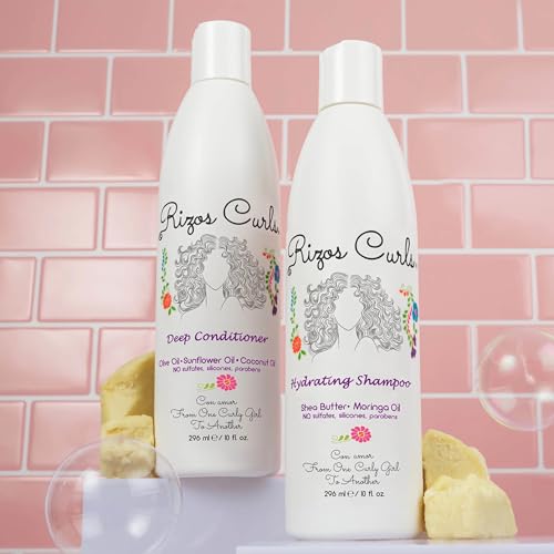Rizo Curls Wash Day Bundle, Hydrating Shampoo & Deep Conditioner Bundle, Gently Cleanse and Hydrate Curly Hair, Clean & Natural Ingredients for all Hair Types