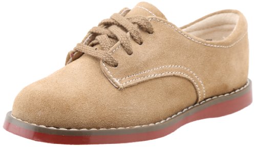FOOTMATES Bucky Lace-Up Leather Oxford Toddler and Boys Dress Shoes with Wide Toe Box and Custom-Fit Insoles, Non-Marking Outsoles - Dirty Buck, 10.5 Little Kid (4-8 Years)