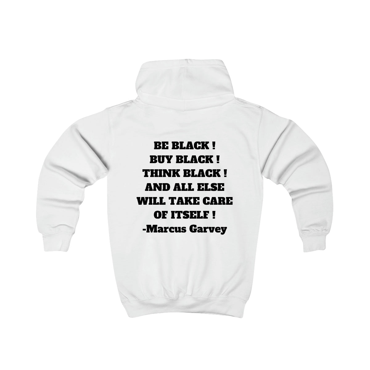BE BLACK! BUY BLACK! THINK BLACK! Unisex Kids Hoodie by SobG Designs
