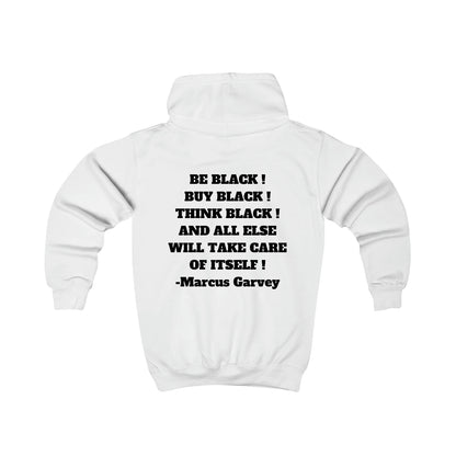 BE BLACK! BUY BLACK! THINK BLACK! Unisex Kids Hoodie by SobG Designs