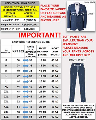 DANNY COLBY Mens 3 Piece Solid Sharkskin Suit Classic Fit, for Weddings Formals Business Events Regular Traditional Big and Tall Fit 44R Navy Blue