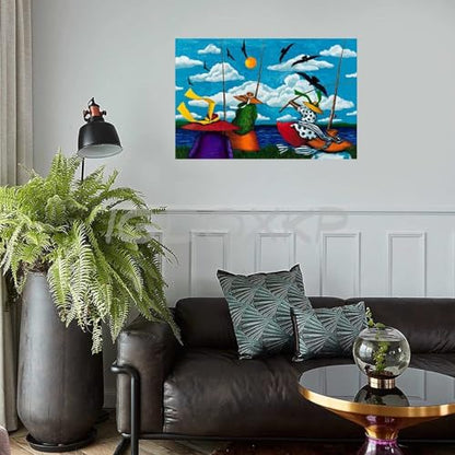 African American Painter Jonathan Green Creative Oil Painting Art Poster (5) Canvas Poster Wall Art Decor Print Picture Paintings for Living Room Bedroom Decoration Unframe-style 36x24inch(90x60cm)