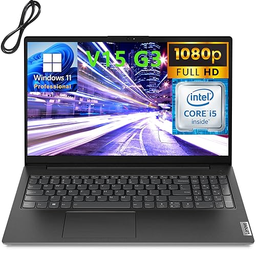 Lenovo 2023 V15 G3 15.6" FHD Business Laptop Computer, 12th Gen Intel 10 Cores i5-1235U (Beat i7-1195G7), 40GB DDR4 RAM, 4TB PCIe SSD, 802.11AC WiFi, Bluetooth 5.1, Windows 11 Pro, BROAG Cable