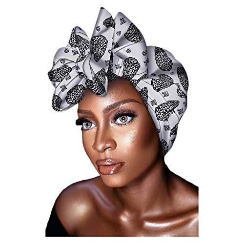 Ankara African Print Soft Headwraps Headband Long Hair Head Wrap Scarf Turban Tie Jersey Knit African head wraps (Ankara Fabric #9)