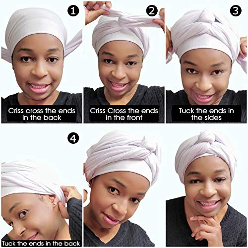 Ankara African Print Soft Headwraps Headband Long Hair Head Wrap Scarf Turban Tie Jersey Knit African head wraps (Ankara Fabric #9)