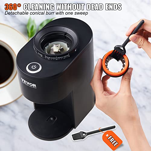VEVOR Coffee Grinder with 38 Precise Burr Coffee Grinder 5.3-Ounce 20 Cups Coffee Bean Grinder Perfect for Drip, Mocha, Hand Brew, French Press, Espresso