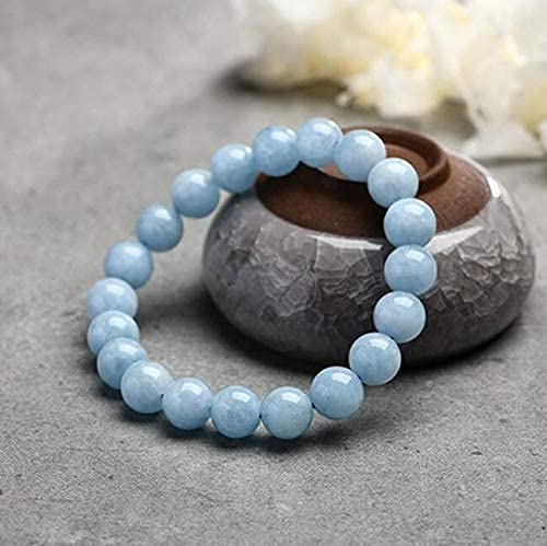 Soothing Bracelet - Natural Aquamarine bracelet - Bring Positive Energy - Peace - Youthfulness Bracelet - Crystal Stone Bracelet for Everlasting Joy