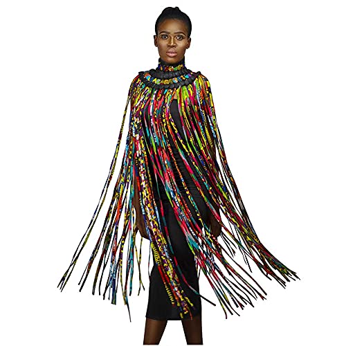 African Women's Handmade Jewelry Skirt African Ankara Necklaces Jewelry Conversion Piece Rope Necklace Shawl