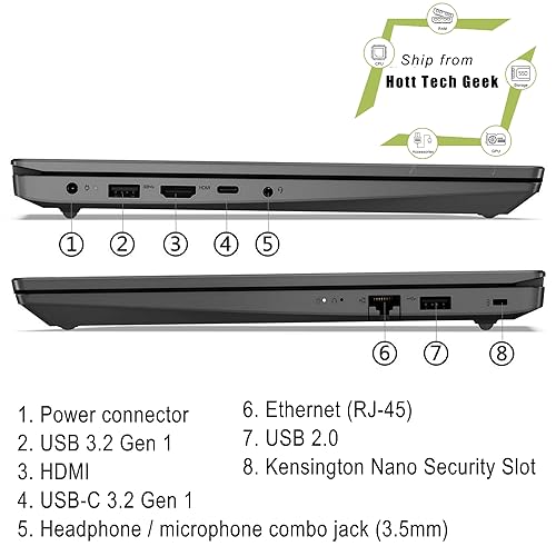 Lenovo 2023 V15 G3 15.6" FHD Business Laptop Computer, 12th Gen Intel 10 Cores i5-1235U (Beat i7-1195G7), 40GB DDR4 RAM, 4TB PCIe SSD, 802.11AC WiFi, Bluetooth 5.1, Windows 11 Pro, BROAG Cable