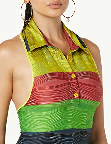 Theophilio, Women's Rasta Printed Backless Mini Dress, S