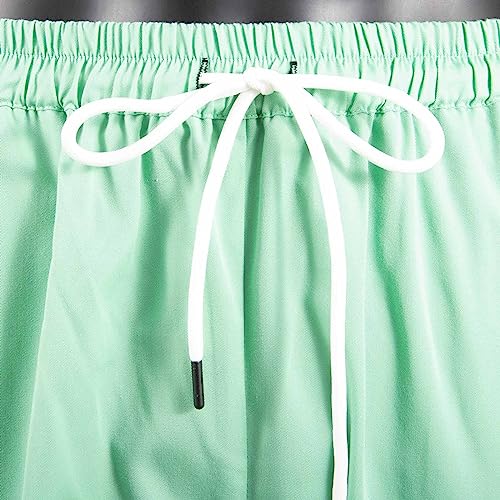 African Suits for Men Embroidery Short Sleeve Shirts and Pants 2 Piece Set Plus Size Casual Tracksuit Light Green XX-Large