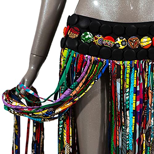 African Women's Handmade Jewelry Skirt African Ankara Necklaces Jewelry Conversion Piece Rope Necklace Shawl