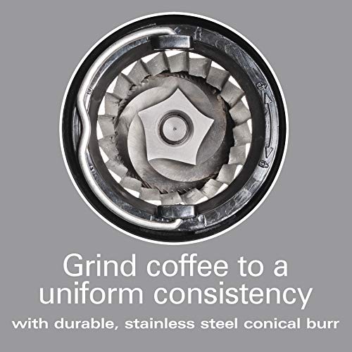 Hamilton Beach Professional Hamilton Beach Professional Stainless Steel Conical Burr Digital Coffee Grinder, 39 Adjustable Grind Settings, Black (80405)