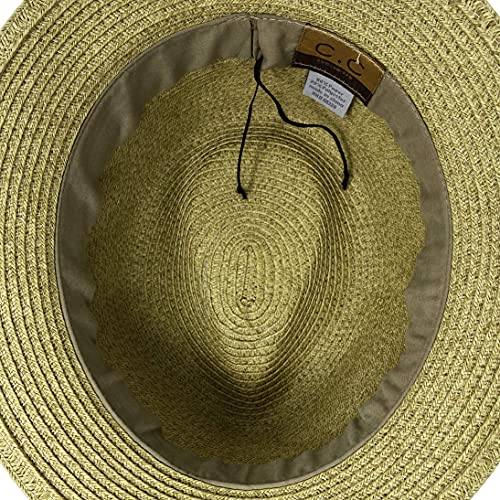 Multicolor Woven Fedora - Coral