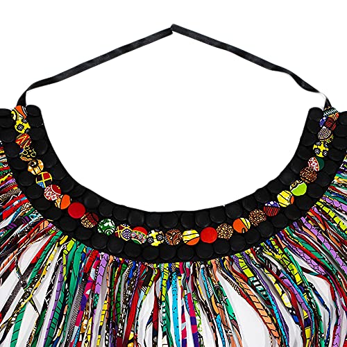 African Women's Handmade Jewelry Skirt African Ankara Necklaces Jewelry Conversion Piece Rope Necklace Shawl