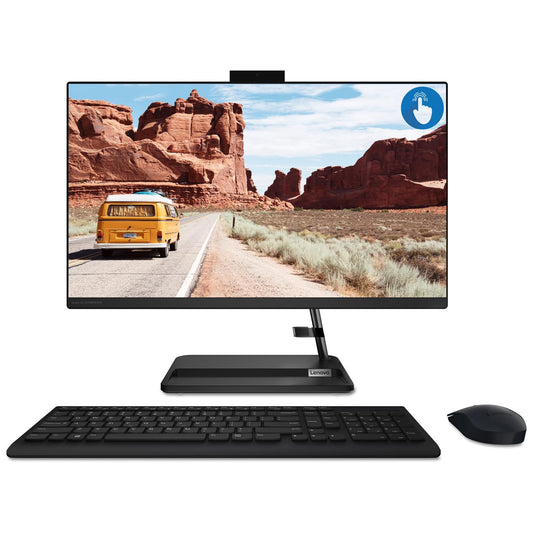 Lenovo IdeaCentre AIO 3i All-in-One Desktop, 23.8" FHD Touchscreen, Intel Core i5-12450H, 16GB RAM, 2TB SSD, Webcam, Wi-Fi 6, Wireless Keyboard & Mouse, Windows 11 Home