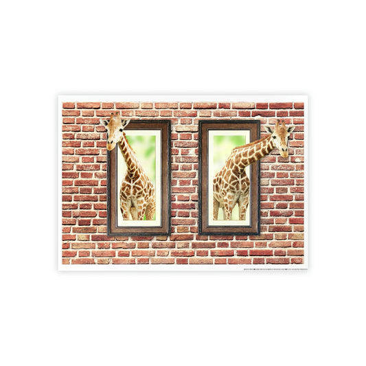 TWO GIRAFFES LOOKING IN by SobG Designs