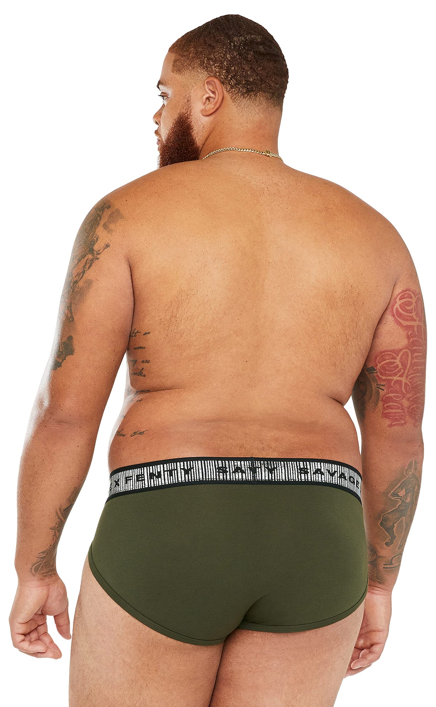 Savage X, Men's Going Platinum Briefs, Deep Forest Green, XXL