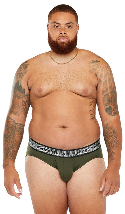 Savage X, Men's Going Platinum Briefs, Deep Forest Green, XXL