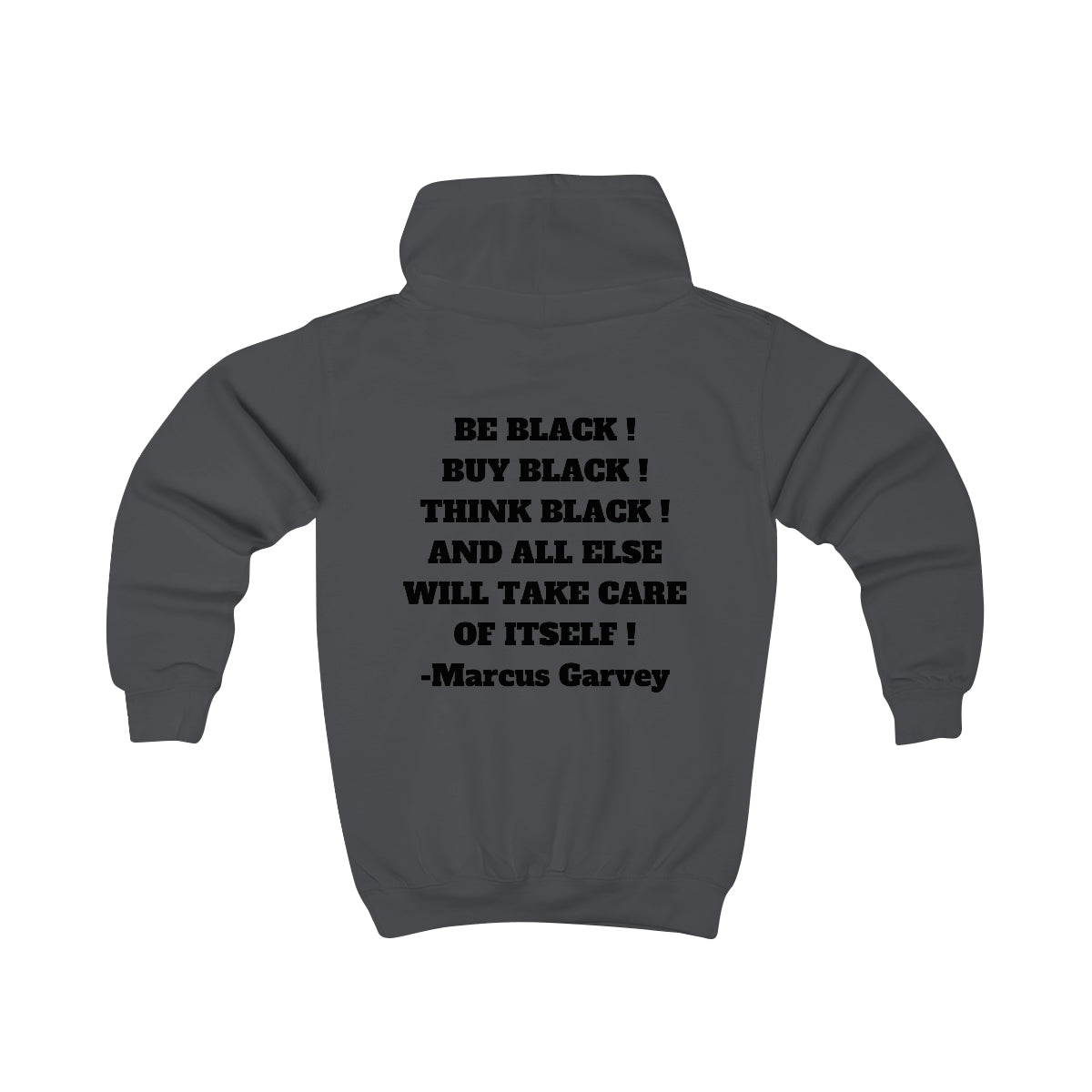BE BLACK! BUY BLACK! THINK BLACK! Unisex Kids Hoodie by SobG Designs
