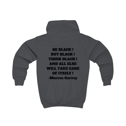 BE BLACK! BUY BLACK! THINK BLACK! Unisex Kids Hoodie by SobG Designs
