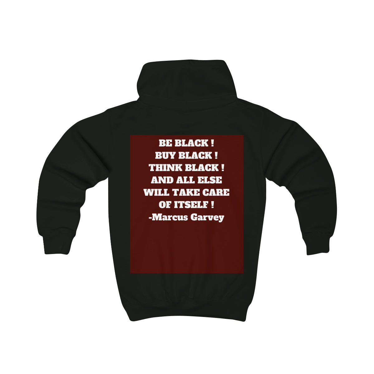 BE BLACK! BUY BLACK! THINK BLACK! Unisex Kids Hoodie by SobG Designs