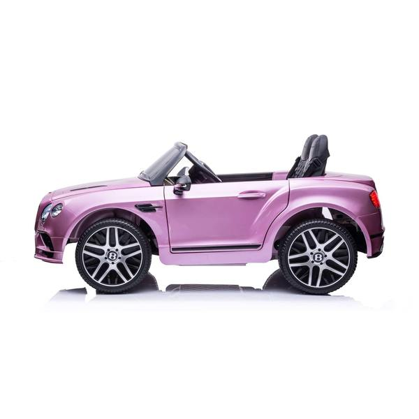 12V Bentley Continental Ride on Car 2 Seater with Parental Remote Control for 3-8 Years (Pink)