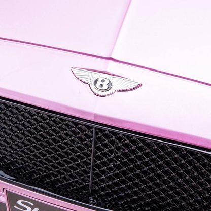 12V Bentley Continental Ride on Car 2 Seater with Parental Remote Control for 3-8 Years (Pink)