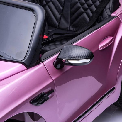 12V Bentley Continental Ride on Car 2 Seater with Parental Remote Control for 3-8 Years (Pink)