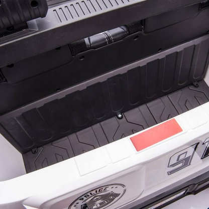 12V Police Truck Ride on 2 Seater with Parental Remote Control for 3-8 Years (Black)