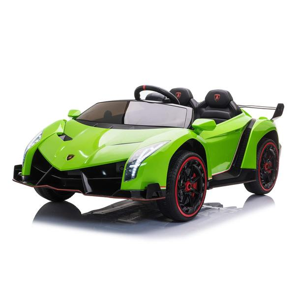 24V 4x4 Lamborghini Veneno 2 Seater Ride on with Parental Remote Control for 3-8 Years (Black)