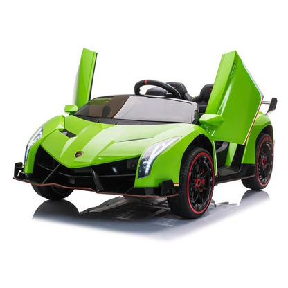 24V 4x4 Lamborghini Veneno 2 Seater Ride on with Parental Remote Control for 3-8 Years (Black)