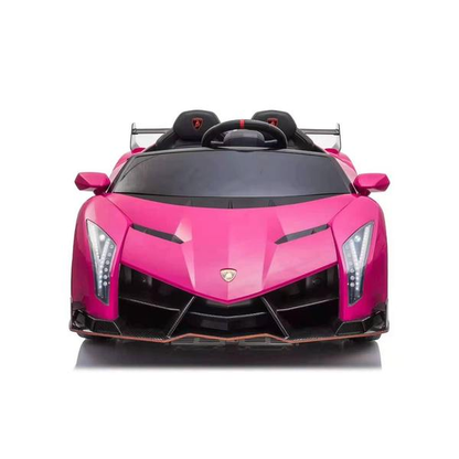 24V 4x4 Lamborghini Veneno 2 Seater Ride on with Parental Remote Control for 3-8 Years (Black)